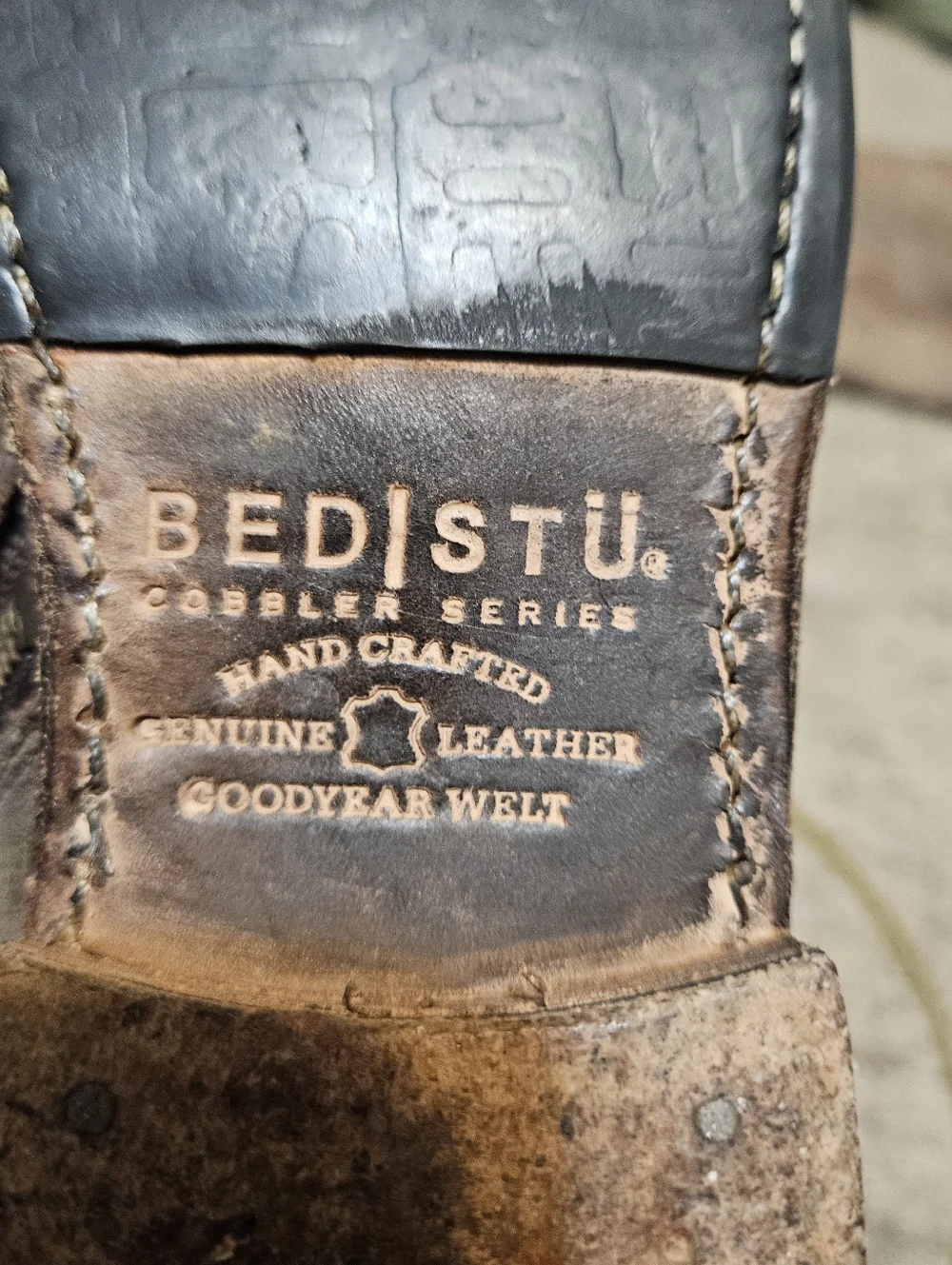 BED|STU Manchester Tall Distressed Brown Leather Riding Boots